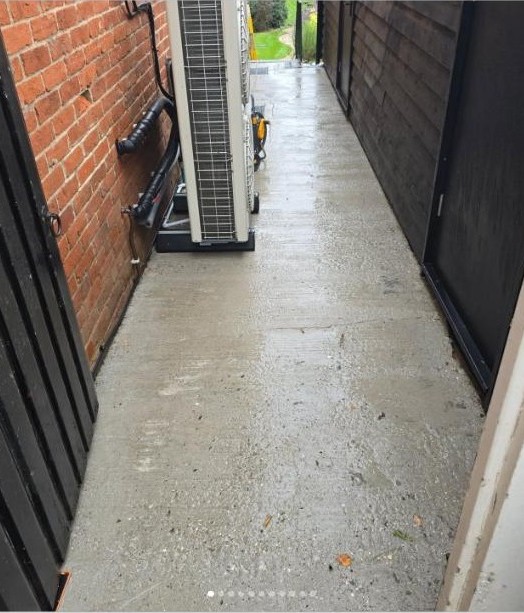 Clean side pathway after a SafeTouch pressure wash