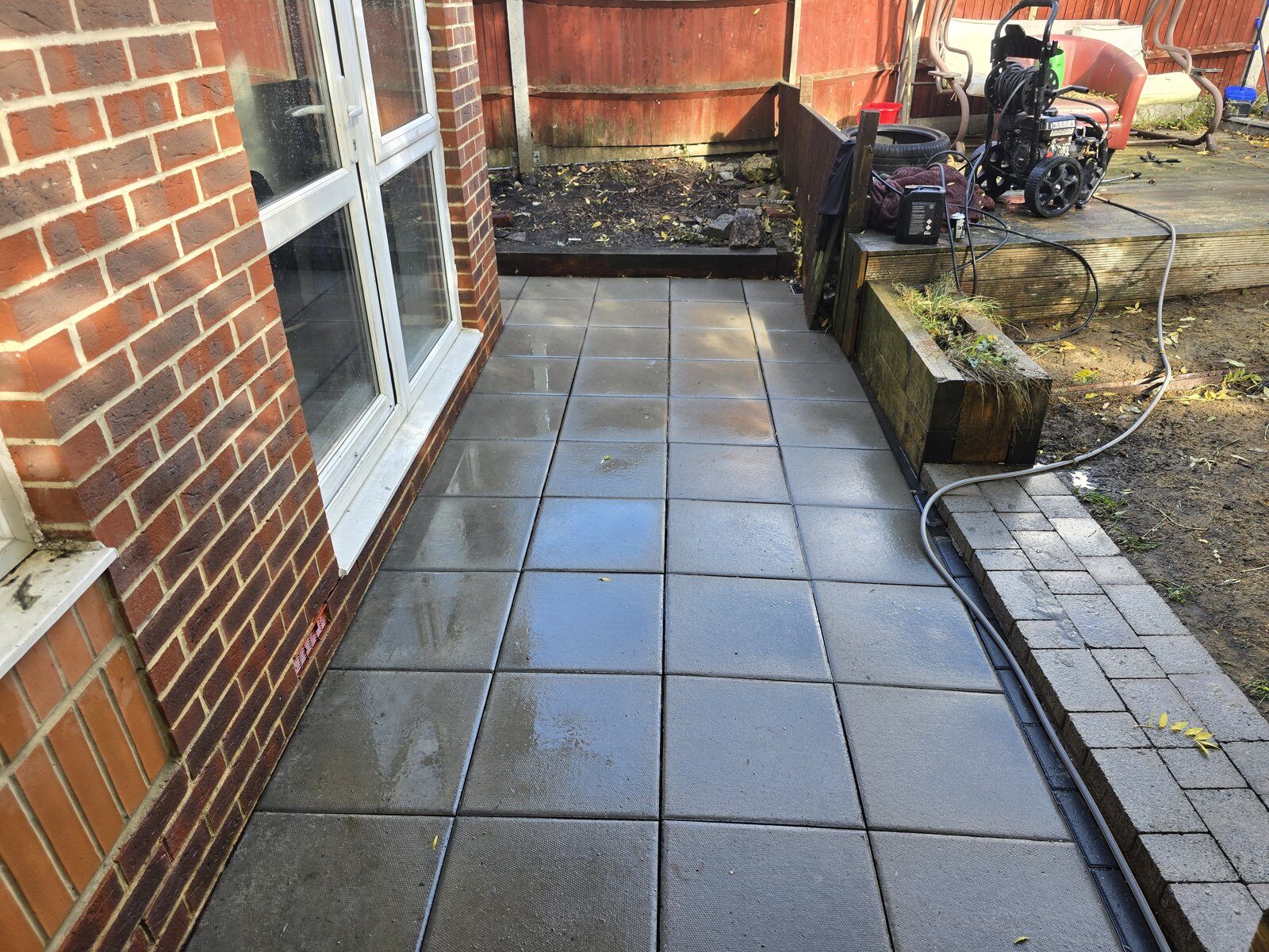 Clean patio slabs after a SafeTouch clean